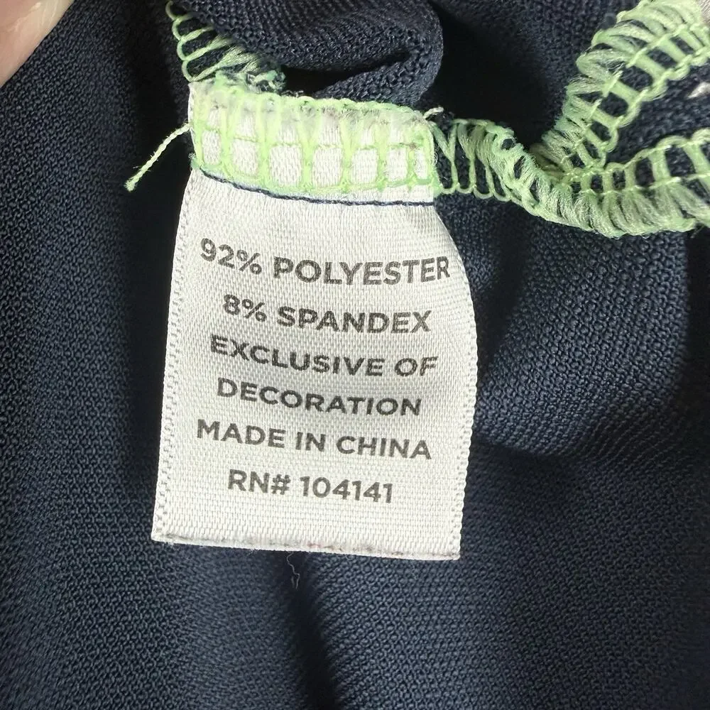 Walter Hagen 11 Majors Men L Golf Polo Shirt Green Gray Navy Colorblock